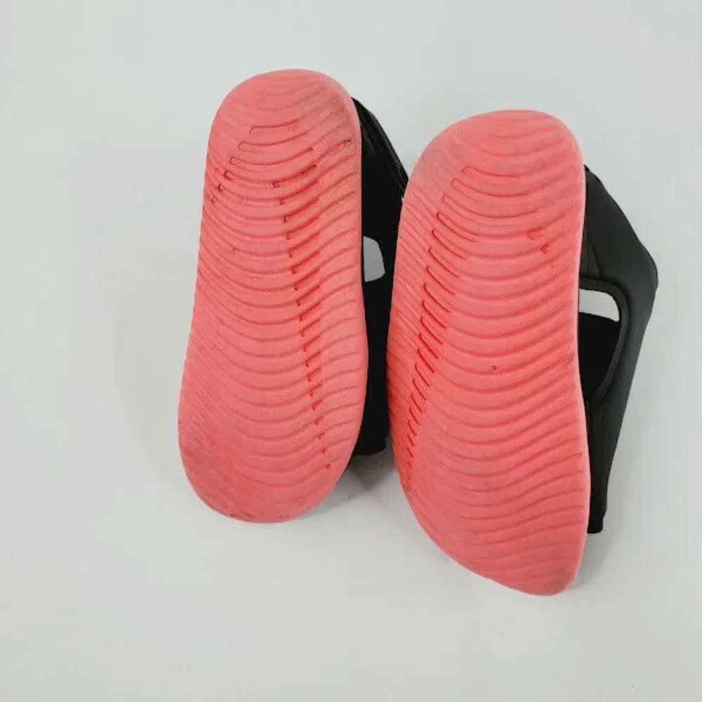 Nike Toddler Black Pink AJ9077-002 Sunray Adjust 5 V2 GS/PS Flat Sandals Size 9C